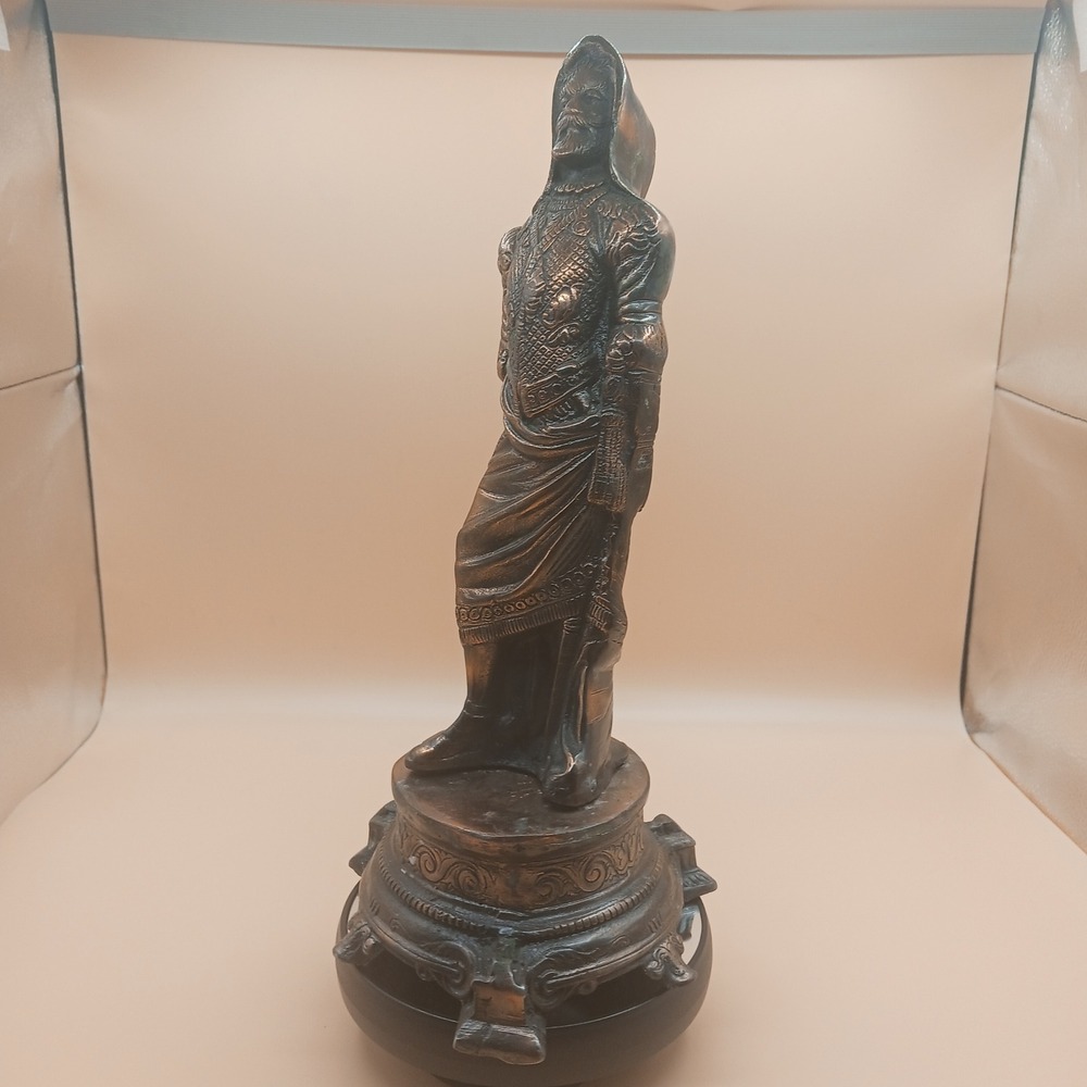 Double Sided Cast Metal Statue Mephistopheles Style Gothic Sculpture *patina - Picture 6 of 14